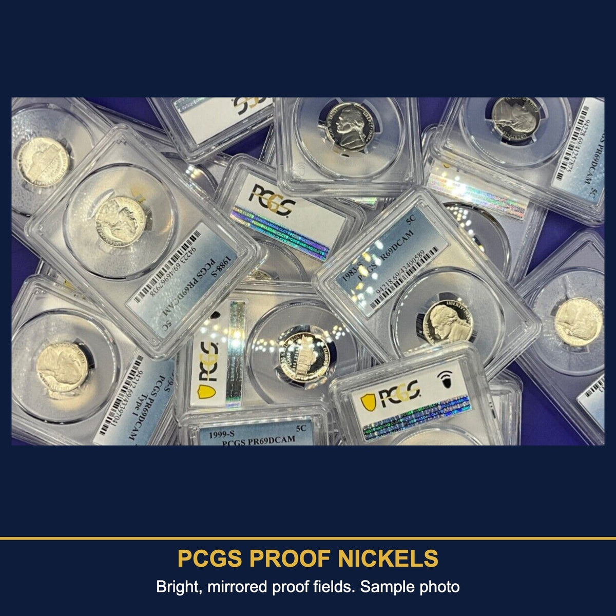 LOT (10) PCGS PR69 PROOF COINS 2 Each Half Quarter Dime Nickel $1 + FREE 20 Case - view 7