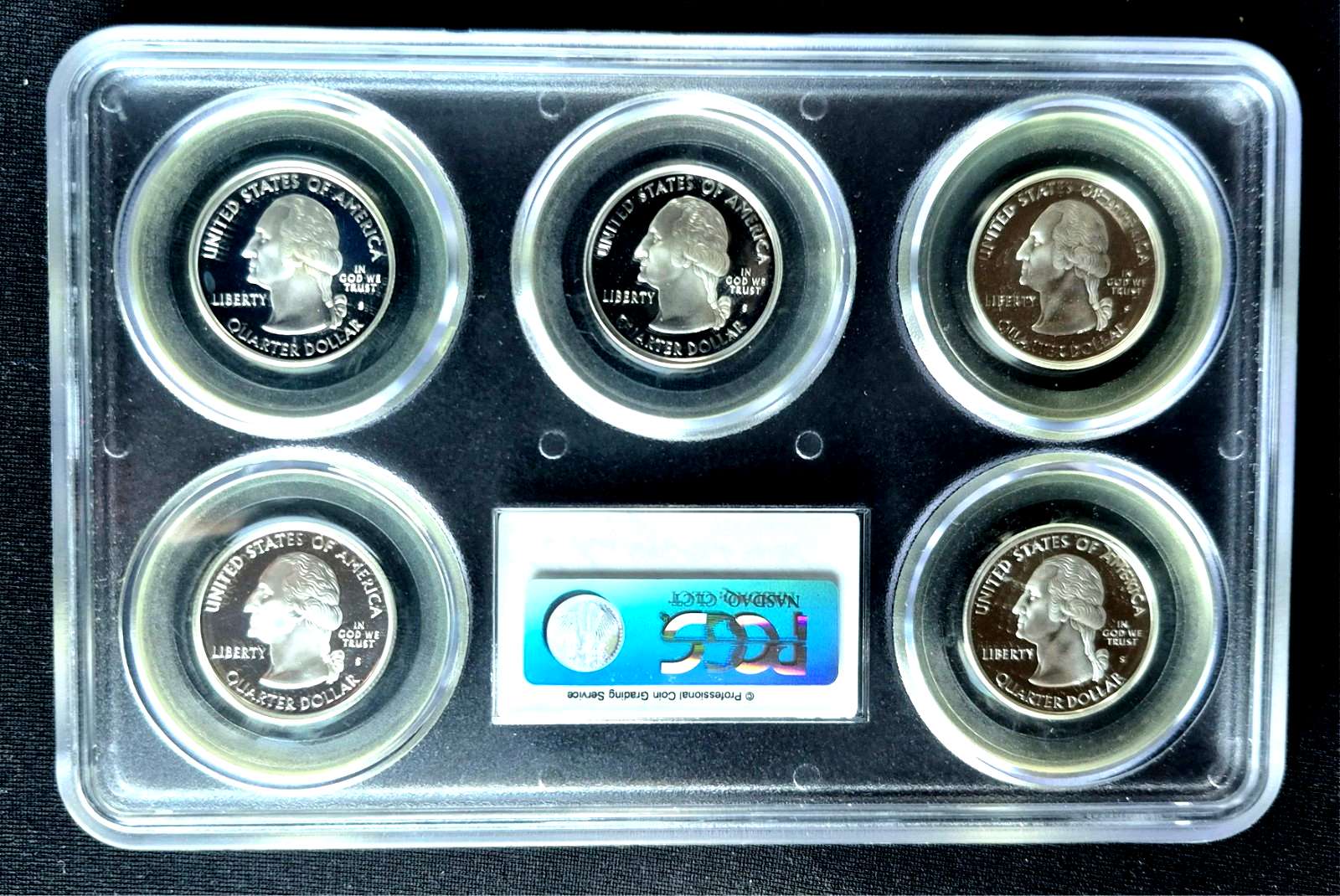 2005-S State Quarter 5-Coin Silver Proof Set PCGS PR69DCAM Diehl Signature