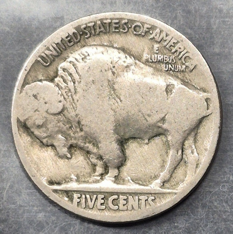 1924 Buffalo Nickel 5C Philadelphia Partial Date Indian Head Bison Type 2 AG