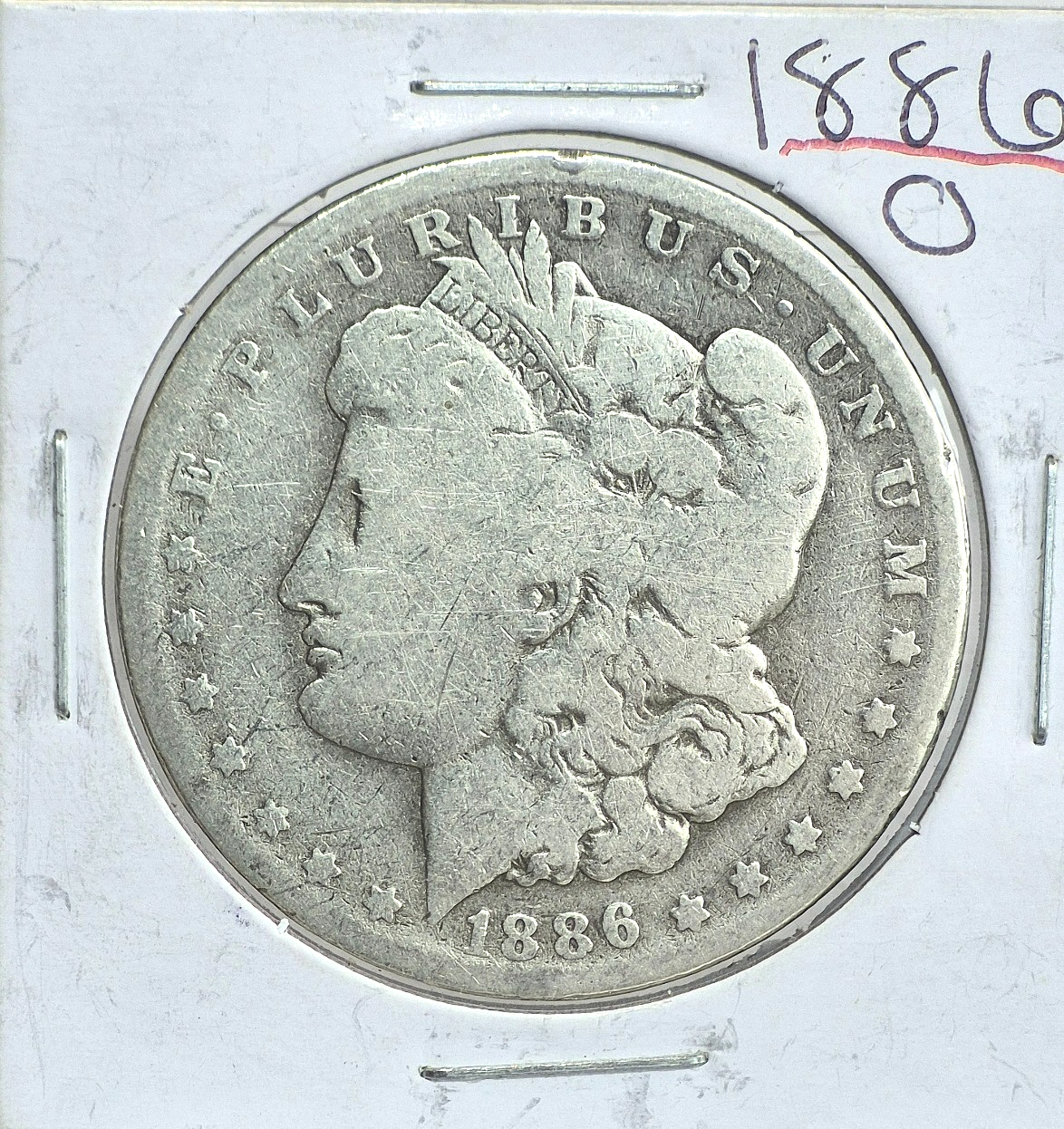1886-O Morgan 90% Silver Dollar Strong G-VG Features Better Date