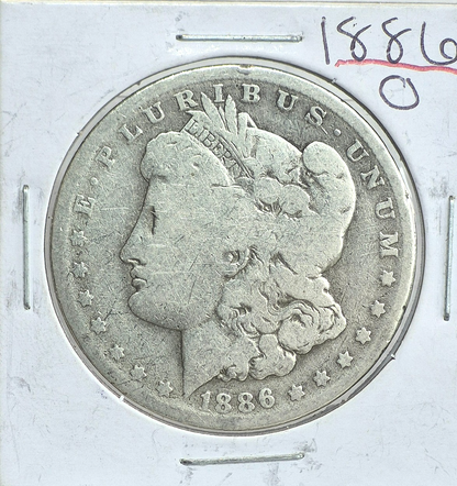 1886-O Morgan 90% Silver Dollar Strong G-VG Features Better Date