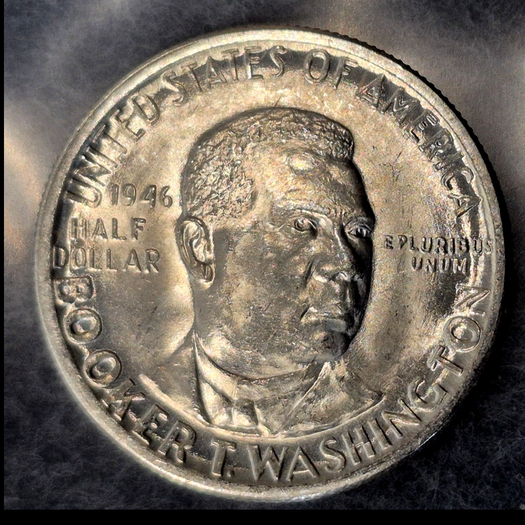 1946 D Booker T Washington Commem Half Dollar 90% Silver BU Low Mint (200,113)