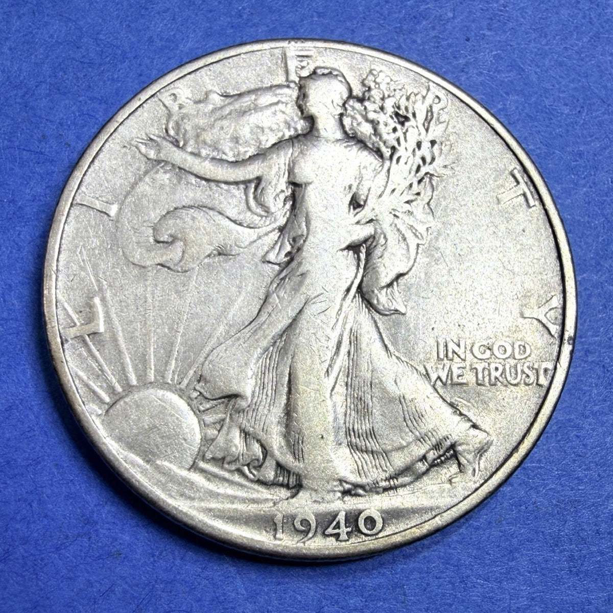1940 Walking Liberty Half Dollar 50C XF Extremely Fine 90% Silver Philadelphia