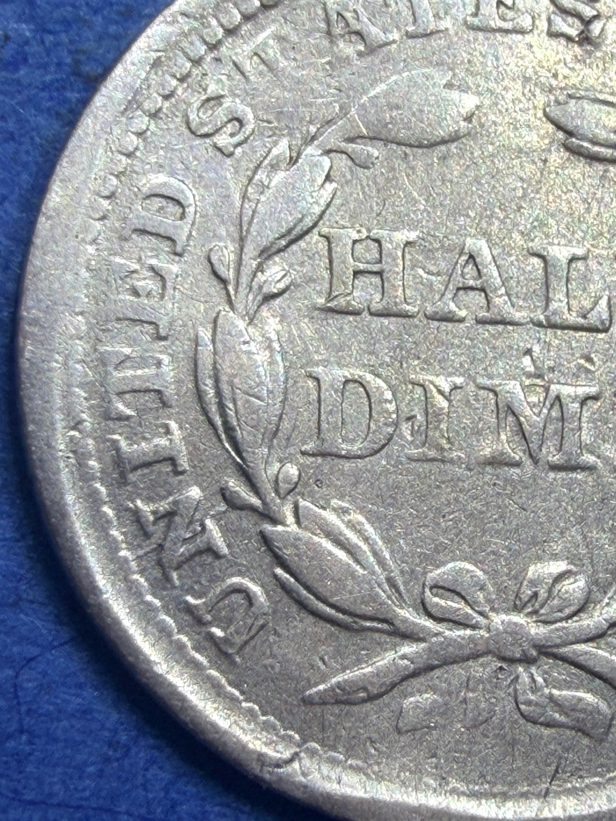1857 Seated Liberty Half Dime H10C VF Very Fine 90% Silver Pre Civil War Coin