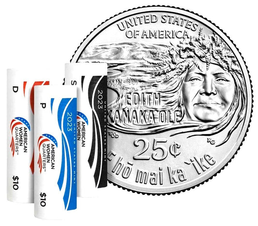 2023 3 Coin Set P/D/S Edith Kanaka'ole American Women Quarters BU Uncirculated