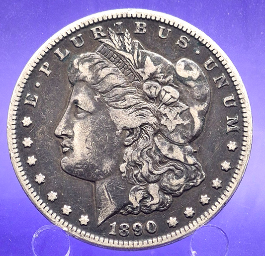 1890-CC Morgan Silver $1 Dollar  Carson City $1 Full Liberty MONSTER  TONED COIN