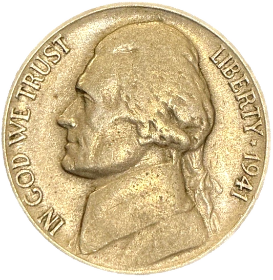 🔥 1941 D Jefferson Nickel Good - Fine (G-F) Average Circulated 5c Coin