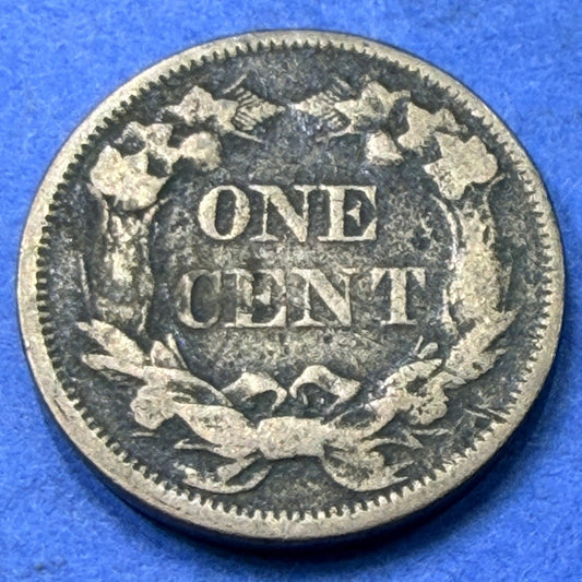 1858 Flying Eagle Cent 1C G Good Copper Nickel Last Year Antique US Type Coin