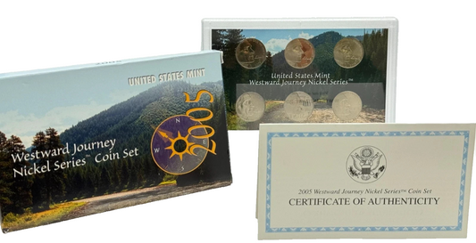 2005 Westward Journey Nickel Series ~ 6 Coin Proof UNC Set - U.S. Mint Box & CoA