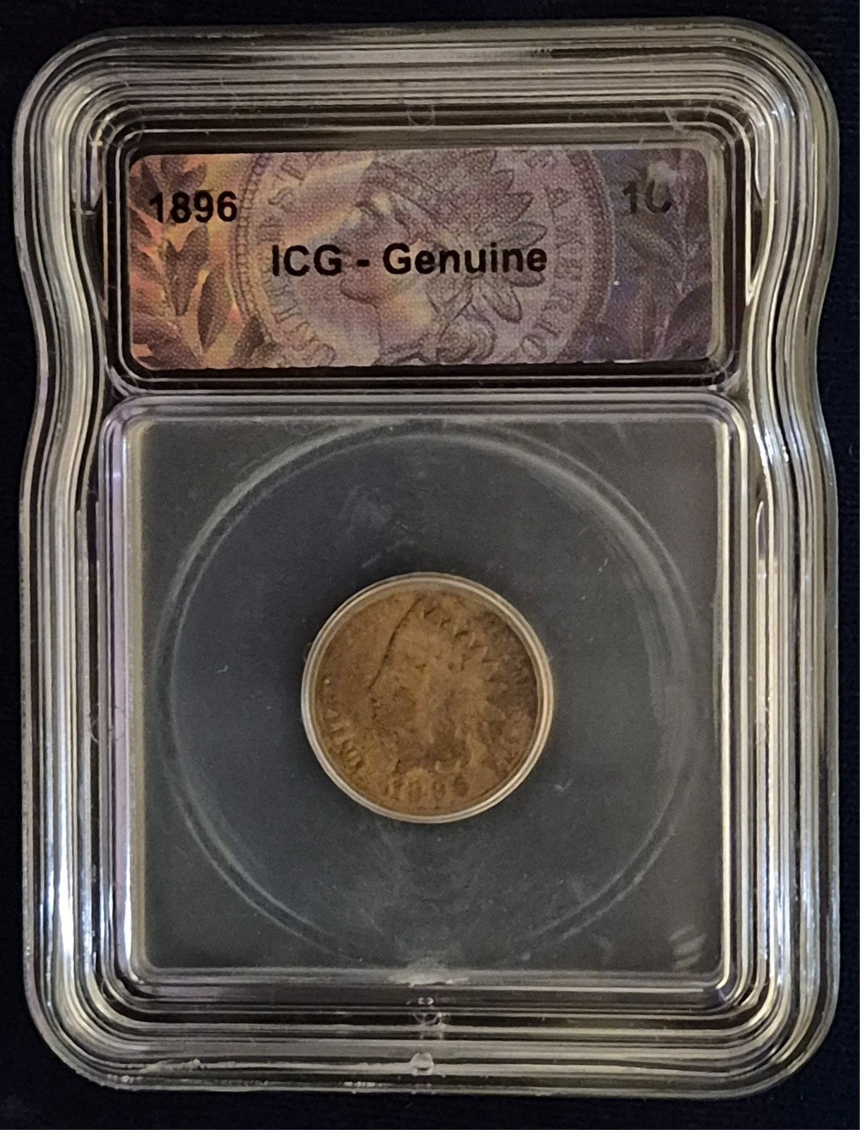 1896 INDIAN HEAD CENT - ICG - Genuine - Good -Very Good Features