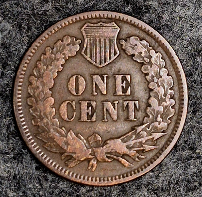 1875 Indian Head Cent Penny VF+ Features Full Liberty, Receive Coin Pictured 1C