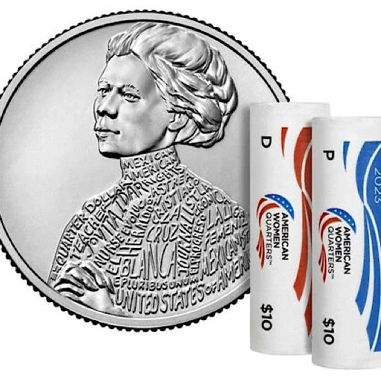 2 ROLL SET - 2023 P&D U.S. Mint Sealed Box JOVITA IDAR American Women Quarters