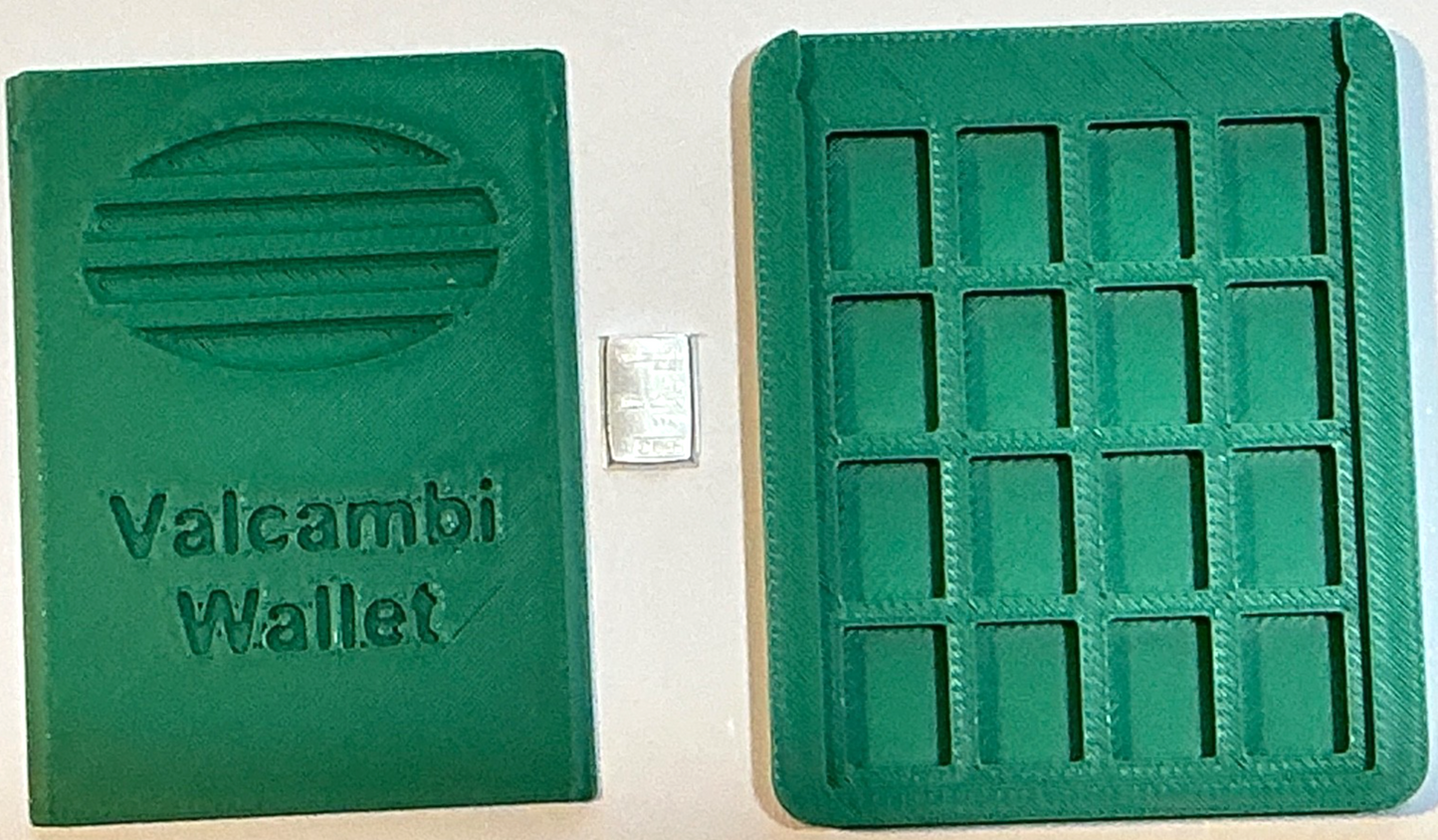 Green Valcambi Wallet Holds 32 SILVER Bars Slide Top INCLUDES 1 Gram Starter Bar