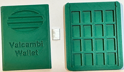 Green Valcambi Wallet Holds 32 SILVER Bars Slide Top INCLUDES 1 Gram Starter Bar