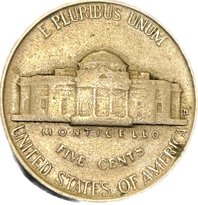 🔥 1941 D Jefferson Nickel Good - Fine (G-F) Average Circulated 5c Coin