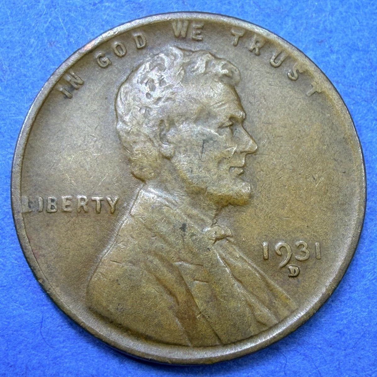 1931-D Lincoln Wheat Cent 1C VF-XF Very Fine Denver Mint Better Date Penny