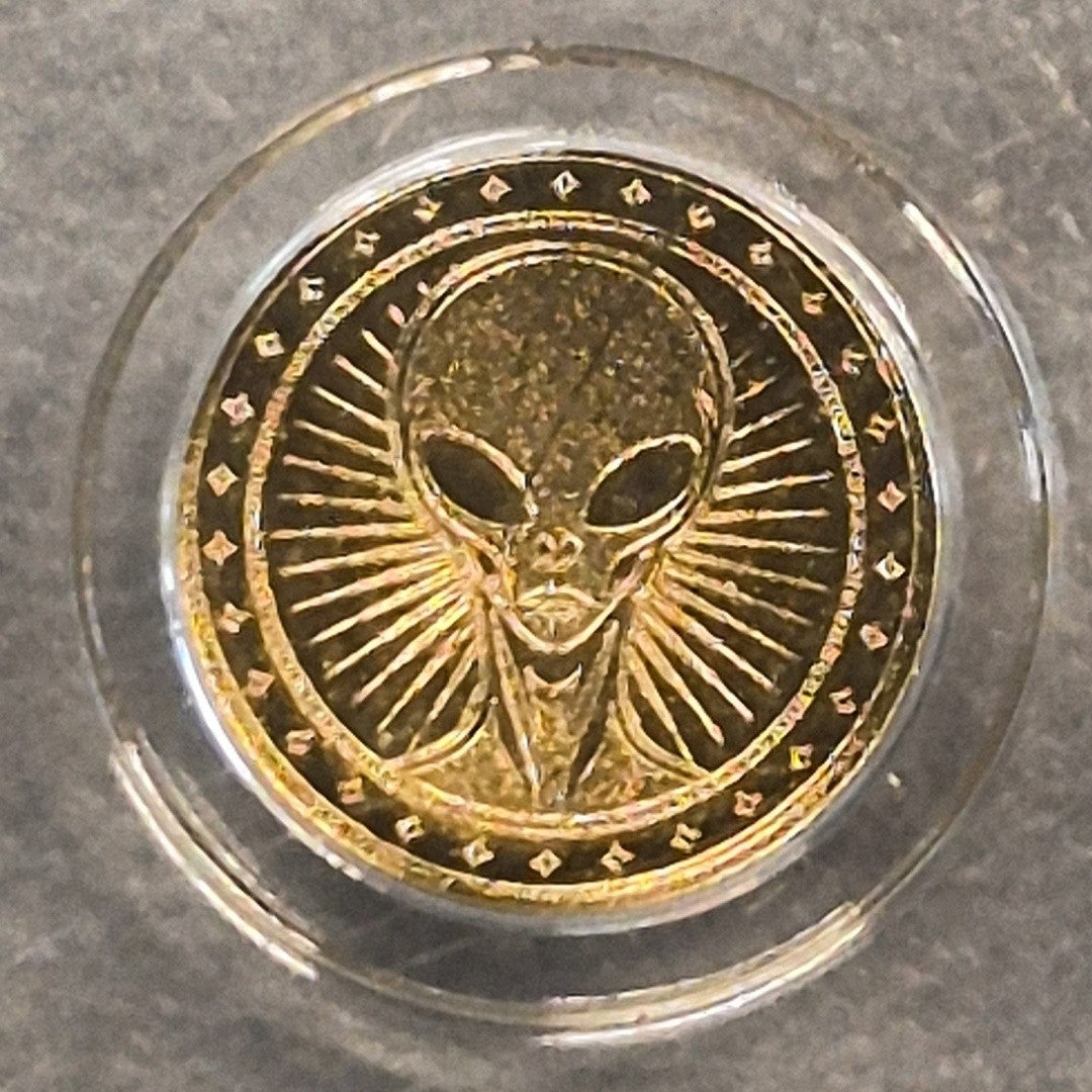 1/500 oz .9999 Gold Alien Head Round PCGS MS69 Limited Edition of 2,000 24K UFO