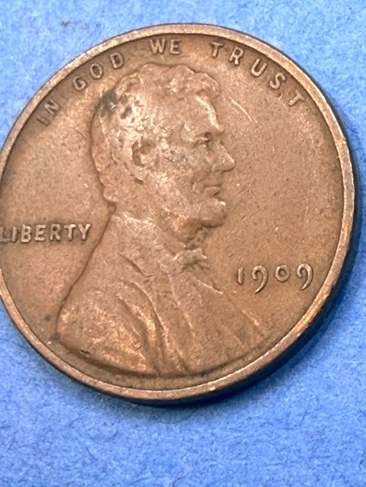 1909 Lincoln Wheat Cent Penny 1C VF Very Fine First Year of Issue Bronze Coin