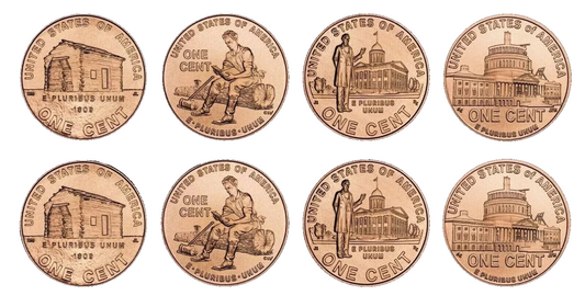 🔥 2009 Lincoln Bicentennial Cent P&D Brilliant Uncirculated 8 Coin Set ~ 2