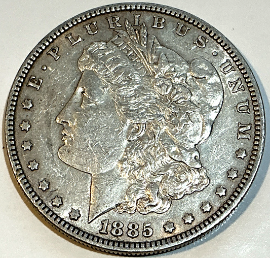 1885-P Morgan 90% Silver Dollar AU/BU Features ~ Sharp Strike & Shine -NICE COIN