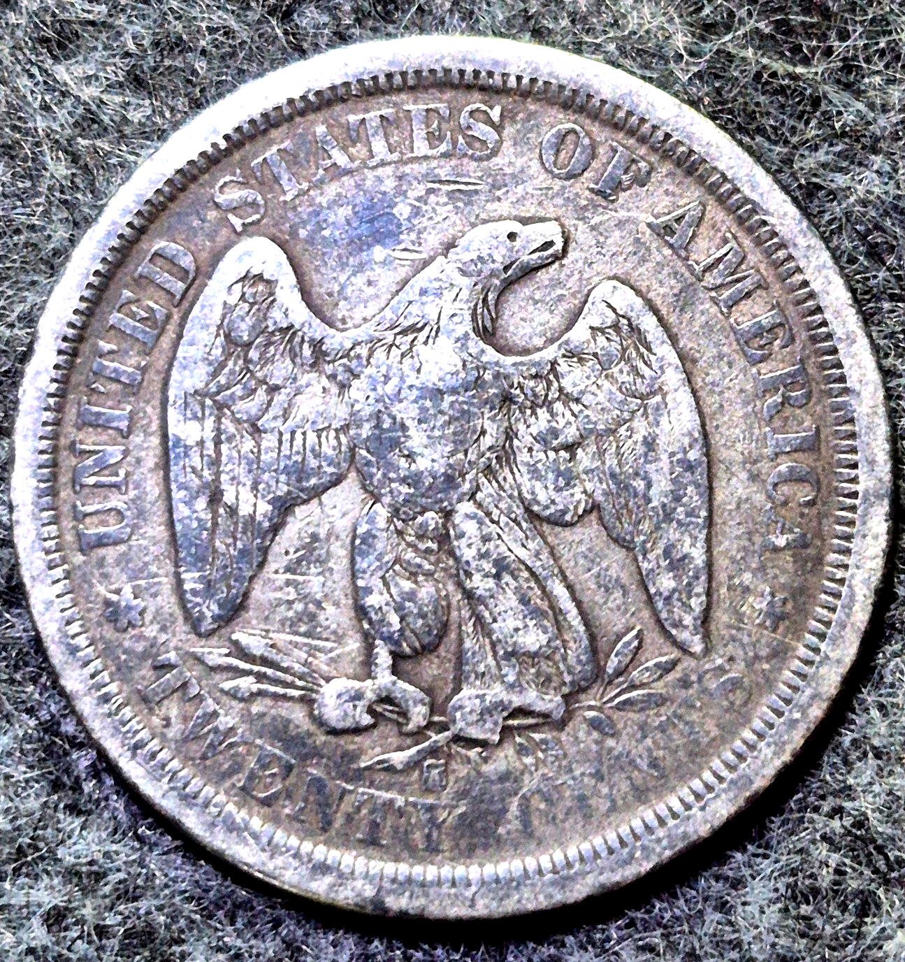 1875-S Twenty Cent Piece Seated Liberty 90% Silver F+ Features, S/S? U Judge 20C