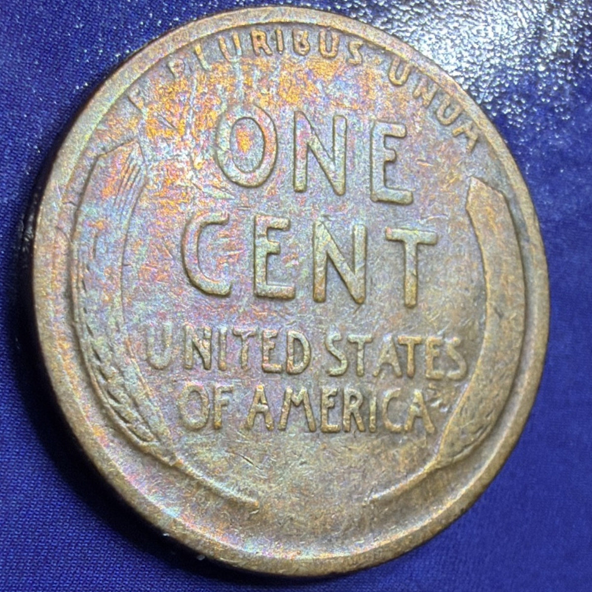 1919-D Lincoln Wheat Cent 1C F-VF Toned Brown US Coin Denver