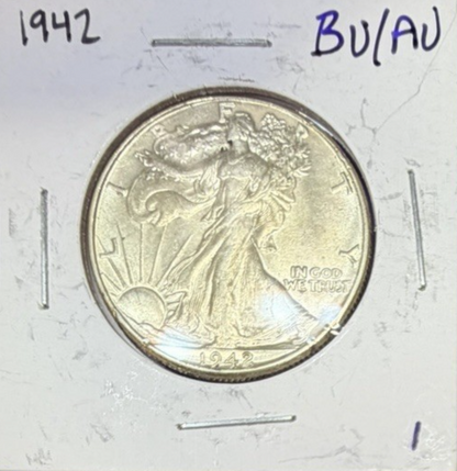 LOT OF 4 ~ 90% Silver Walking Liberty Half Dollars Brilliant Uncirculated BU