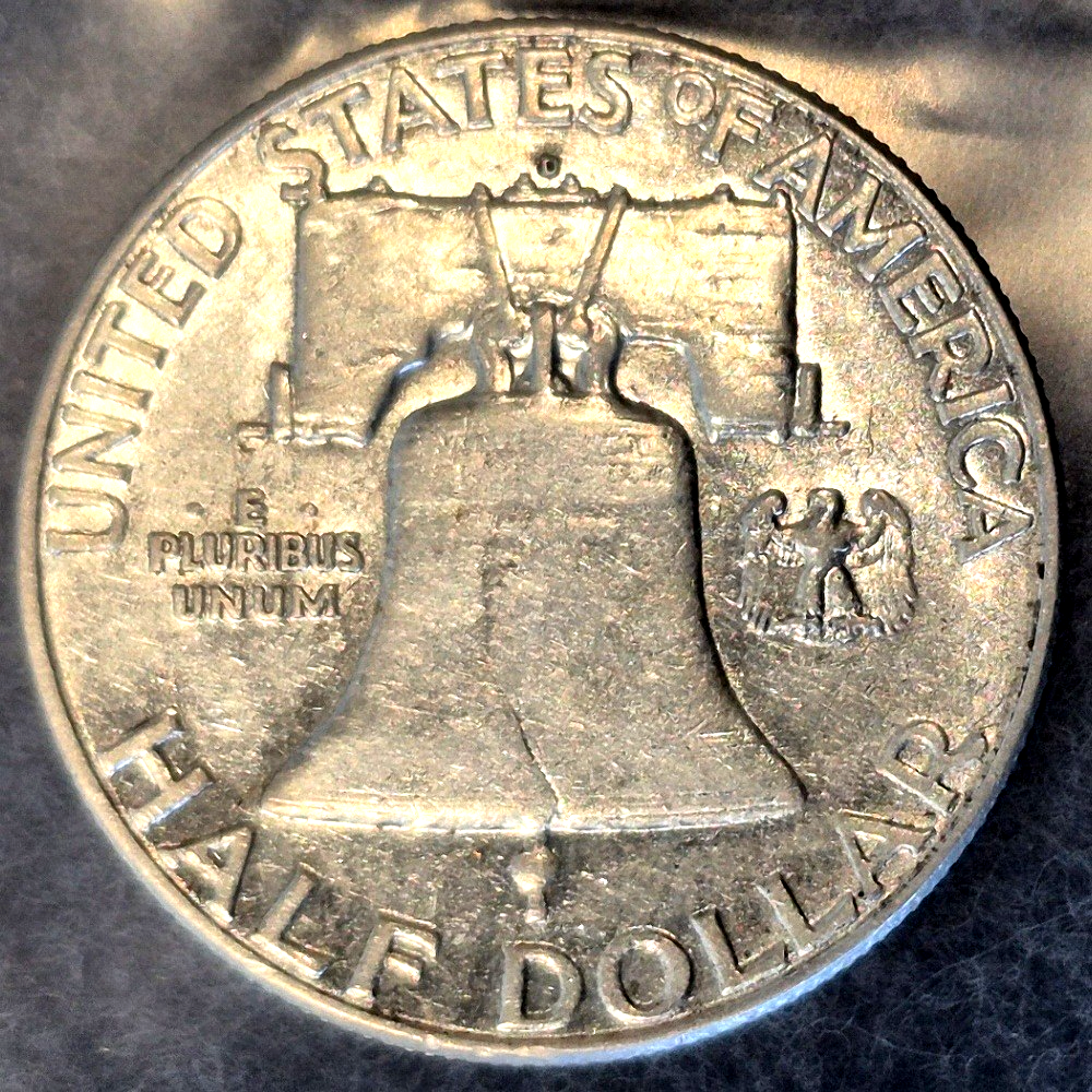 1963 D Franklin Half Dollar 50C 90% Silver XF Last Year of Issue Denver Mint