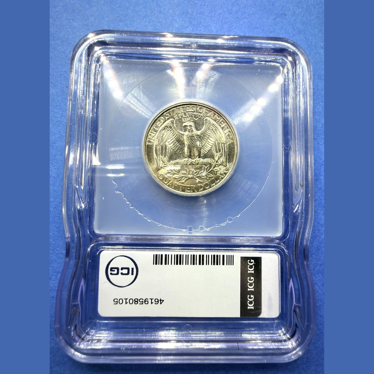 1998-P Washington Quarter ICG MS67 Austin Hutto CEO Signed Label 25C Gem Coin