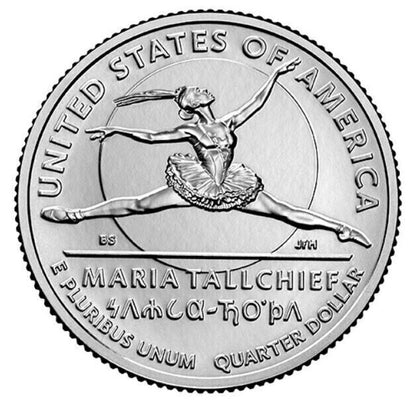 2023 P/D/S 3Coin Set Maria Tallchief Uncirculated American Women Quarters