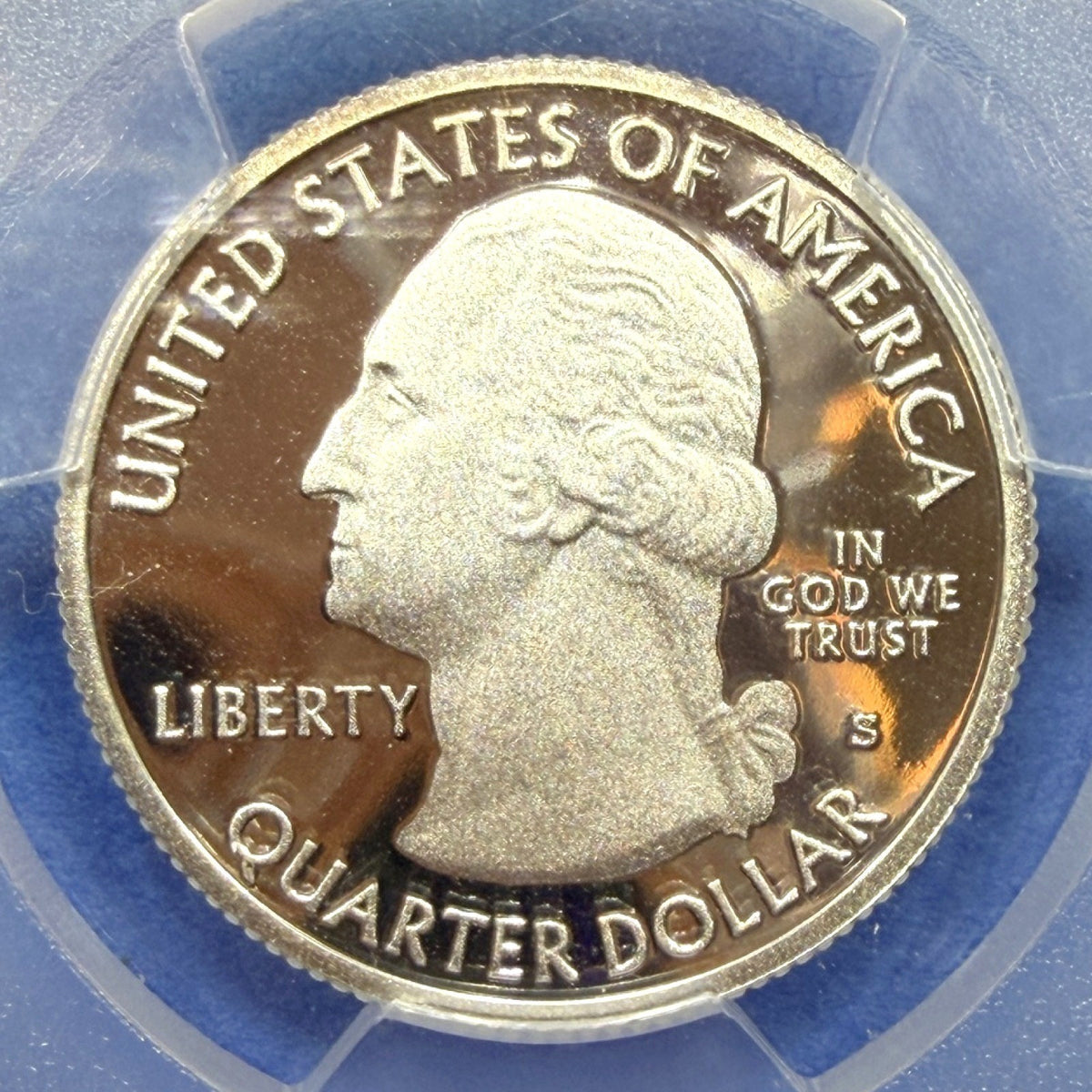 2010-S Grand Canyon Silver Quarter Proof PCGS PR69DCAM ATB 90% Silver Flag Label