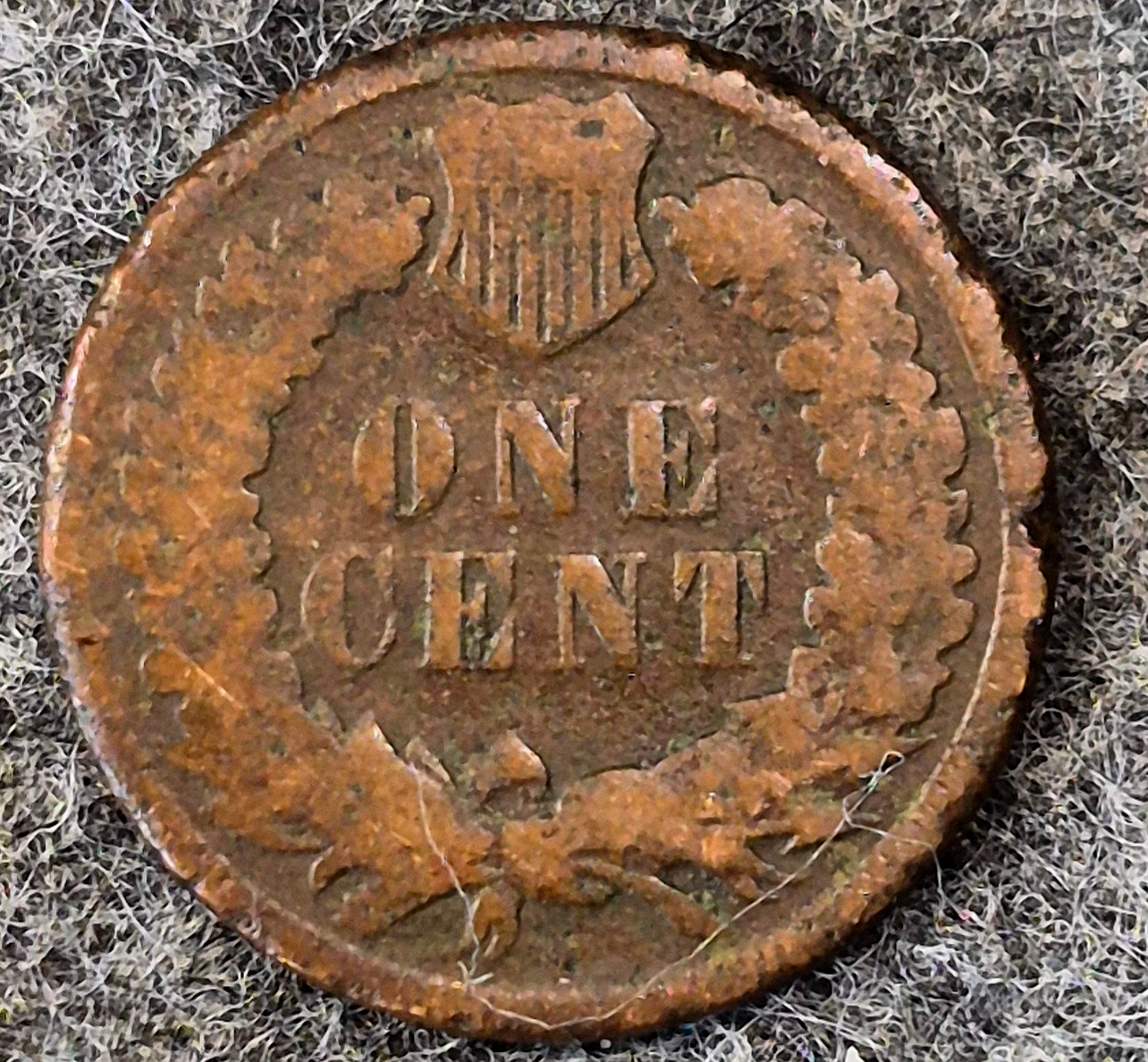 1875 Indian Head Cent Penny AG or Less Features, Hole Filler, Coin Pictured 1C
