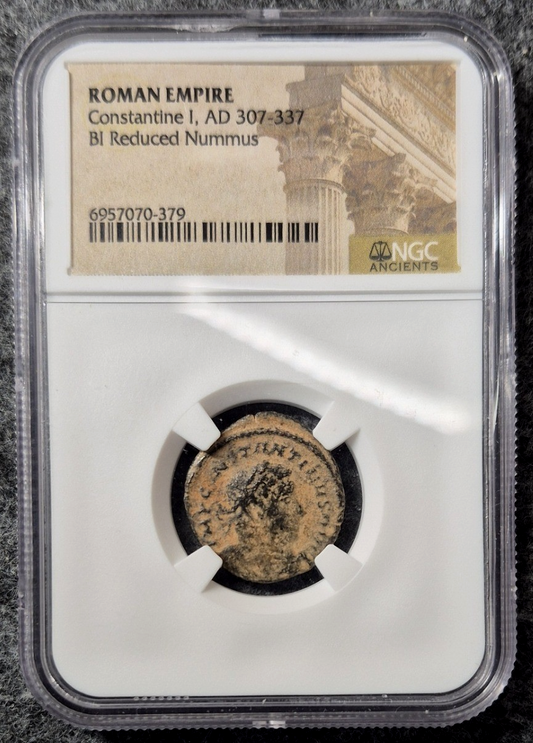 Constantine I AD 307-337 Roman Empire BI Reduced Nummus NGC Ancients Rim Crack