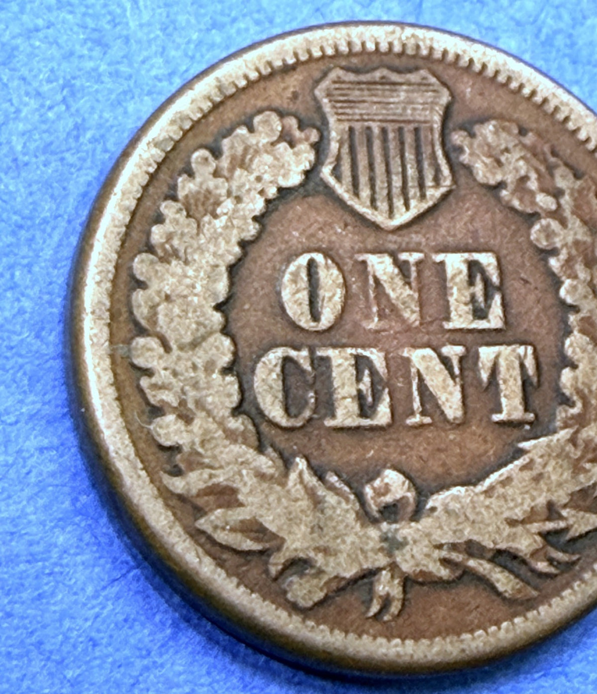 1863 Indian Head Cent 1C Copper Nickel Civil War Date VF Oak Wreath Shield Coin