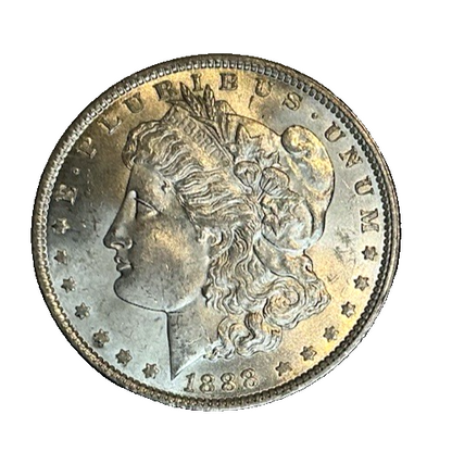 1888 (P) Morgan Dollar $1 Brilliant Uncirculated BU Bright Shiny 90% Silver Coin
