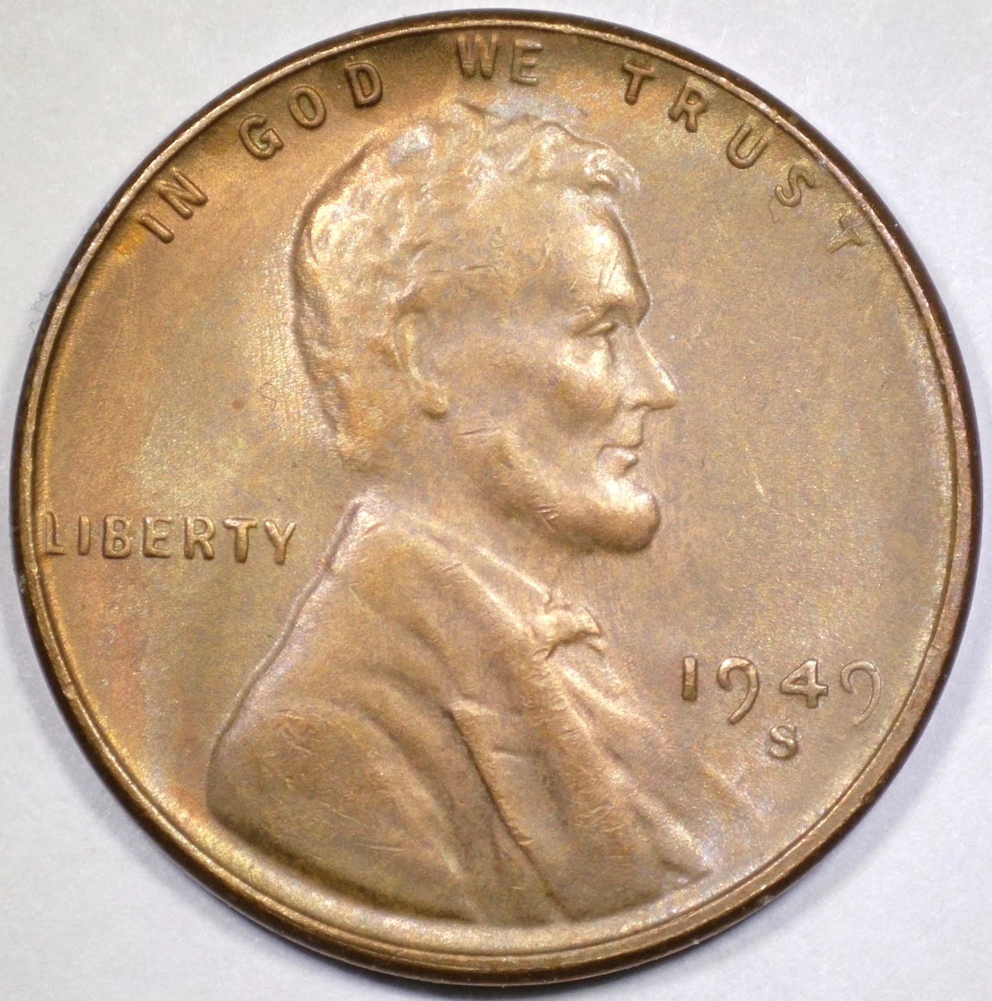 ✅ 1949-S Lincoln Wheat Cent Average Circulated Copper 1c From OBW Coin Roll
