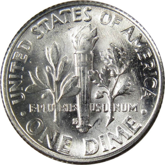 1953S Roosevelt Dime 90% SILVER Gem BU Brilliant Uncirculated Bright White Shiny