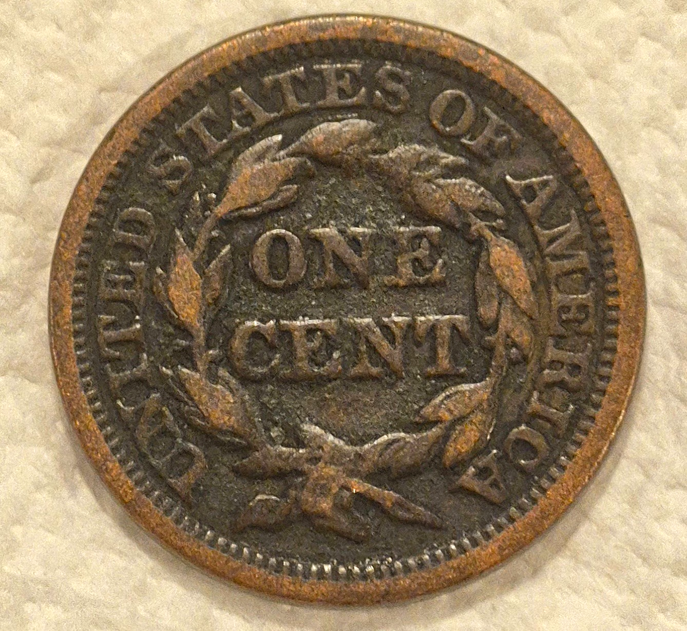 1847 N-24 R-1 Braided Hair Large Cent Coin Fine Features 1C