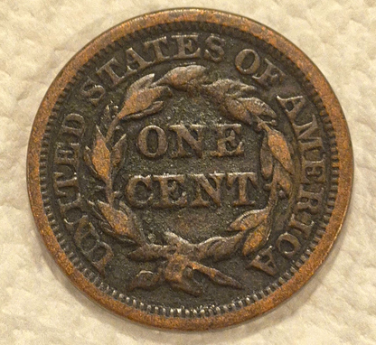 1847 N-24 R-1 Braided Hair Large Cent Coin Fine Features 1C