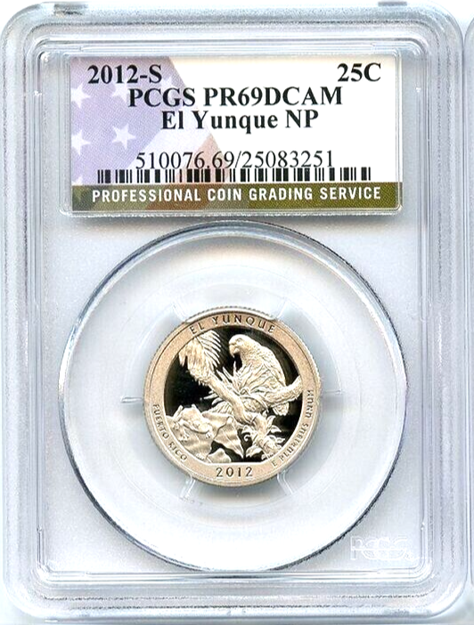 2012 S El Yunque National Park PCGS PR69DCAM Special Flag NP Label