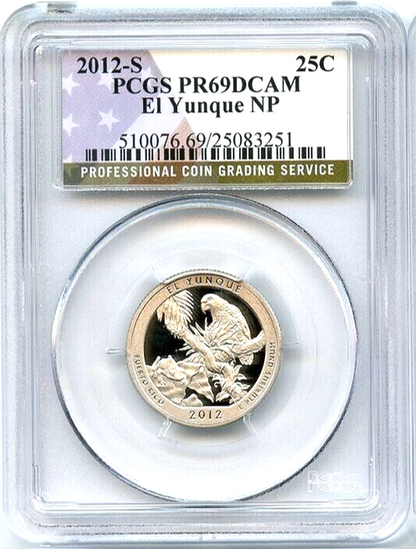 2012 S El Yunque National Park PCGS PR69DCAM Special Flag NP Label
