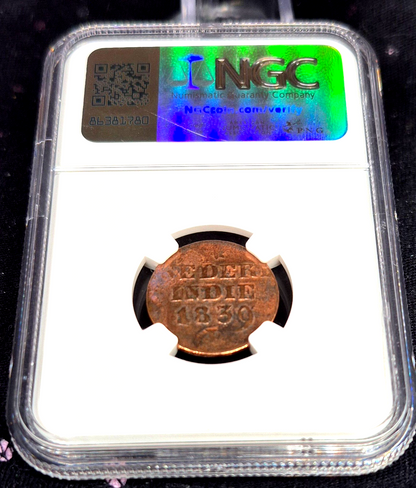 Krakatoa Hoard 1839 J N.E. Indies Cent NCG Genuine Harder Find "1-C1" Variety 2