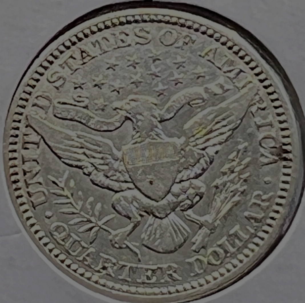 1915 Barber 90% Silver Quarter 25c Very Collectible Crisp VF-XF Features