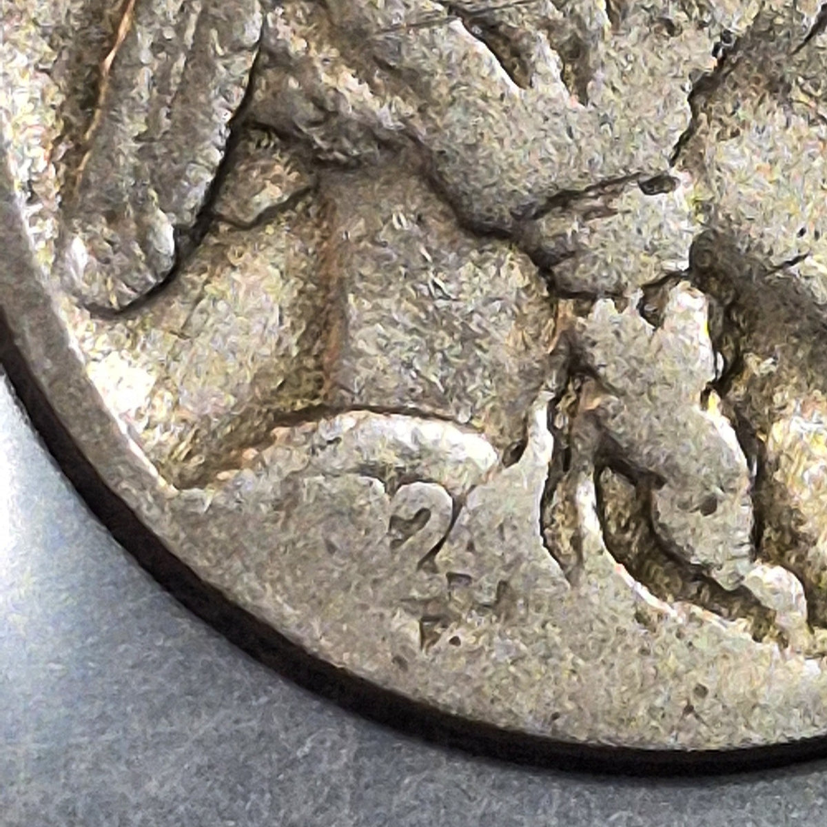 1924 Buffalo Nickel 5C Philadelphia Partial Date Indian Head Bison Type 2 AG