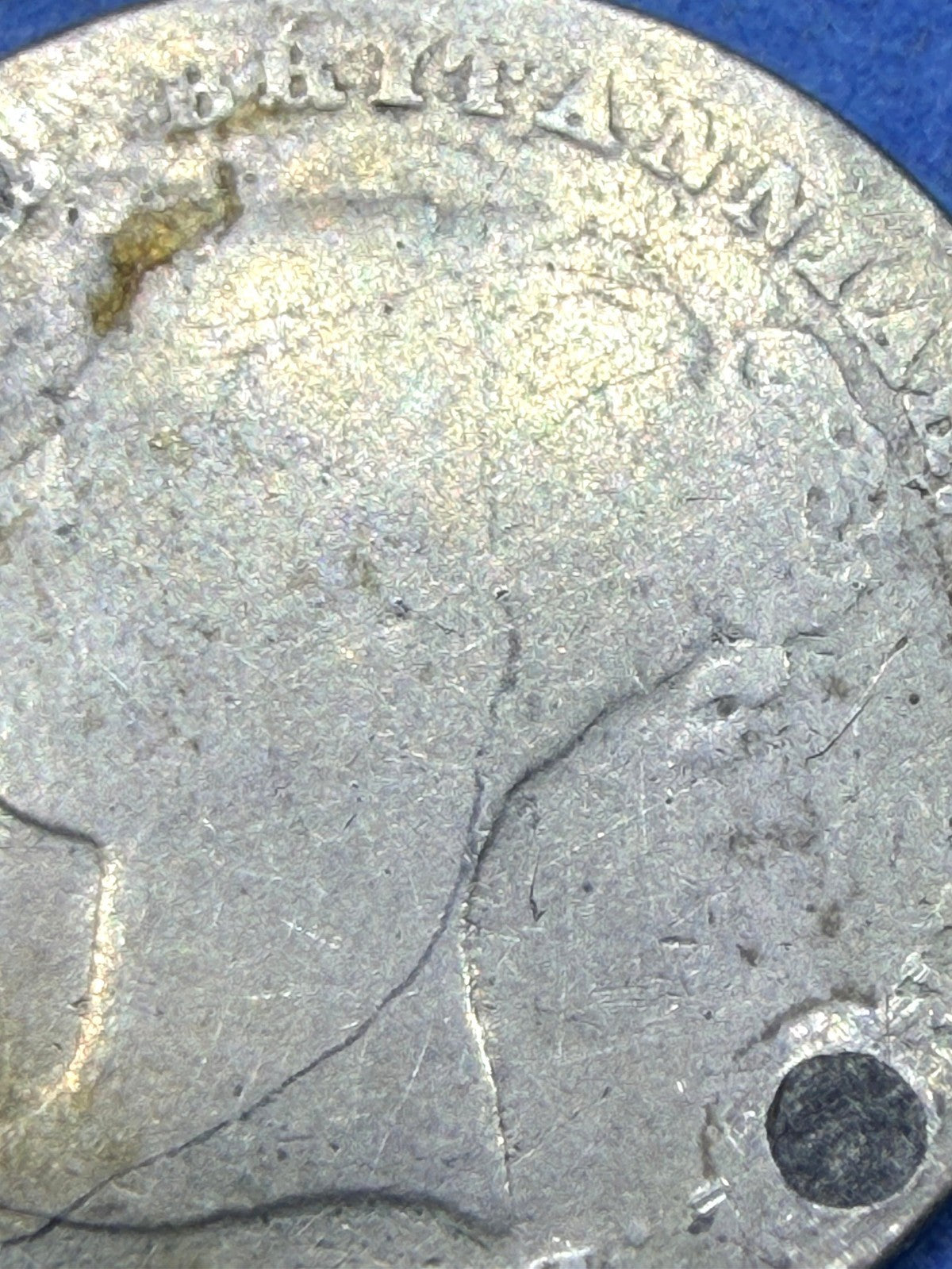 1866 Great Britain 3 Pence Silver Queen Victoria Threepence Solder Marks UK Coin