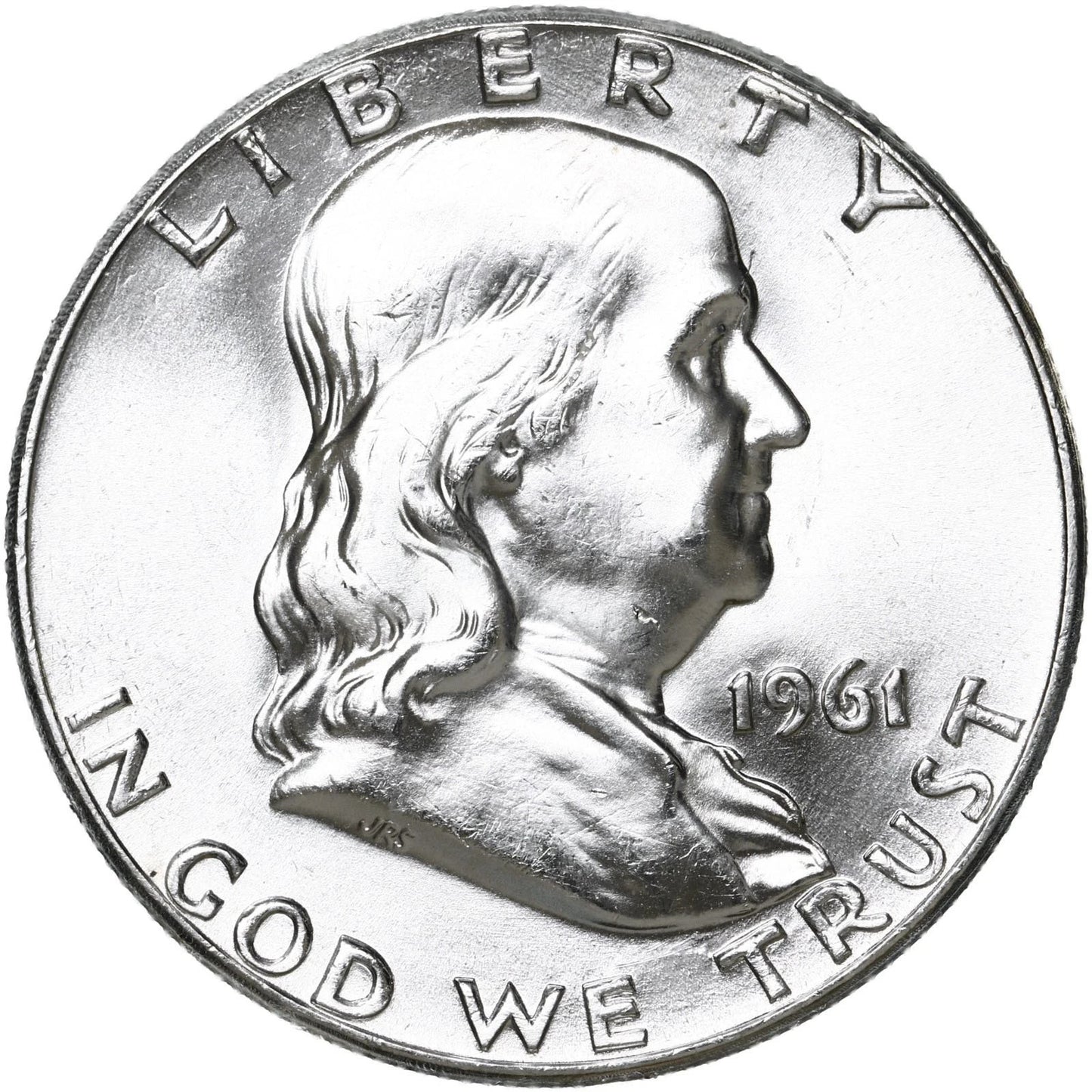 1961 (P) Ben Franklin Half Dollar 90% Silver BU Uncirculated 50c Coin