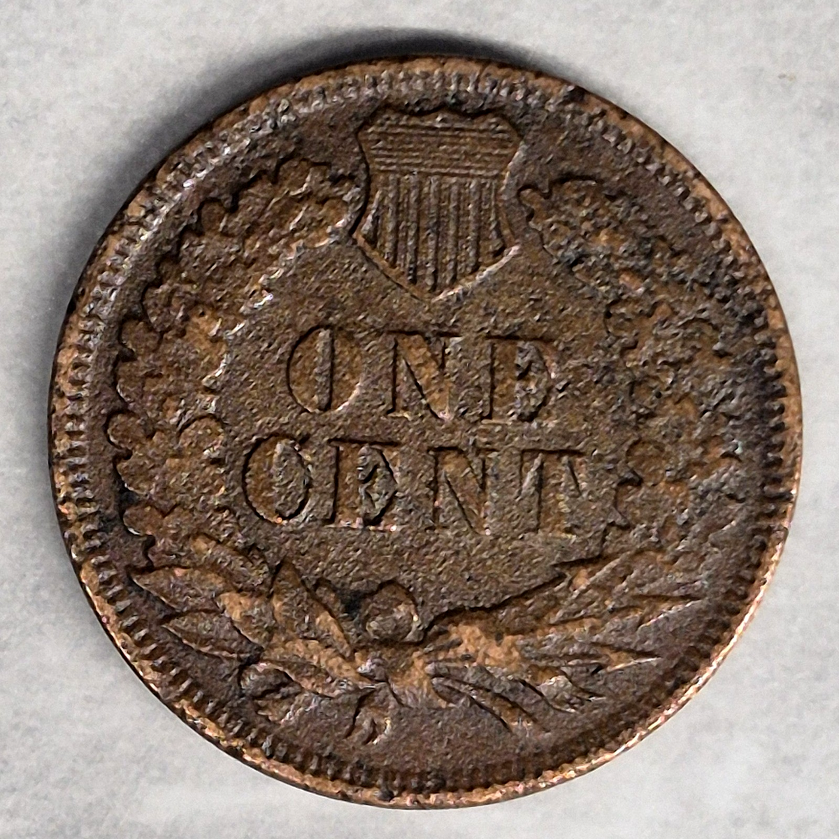 1876 Indian Head Cent Penny 1C VG Semi-Key Date Low Mintage 7.9 Million US Coin