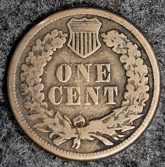 1861 Indian Head Cent VG+ Features  Type II Chunky Oak Wreath Coin Shown
