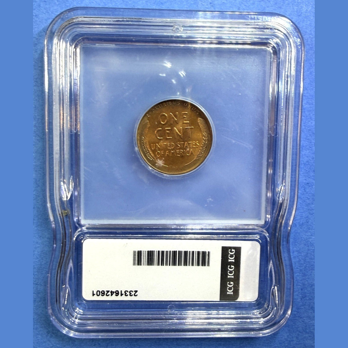 1957-D Lincoln Wheat Cent ICG MS65 RD Full Red Denver Mint Penny Certified Coin