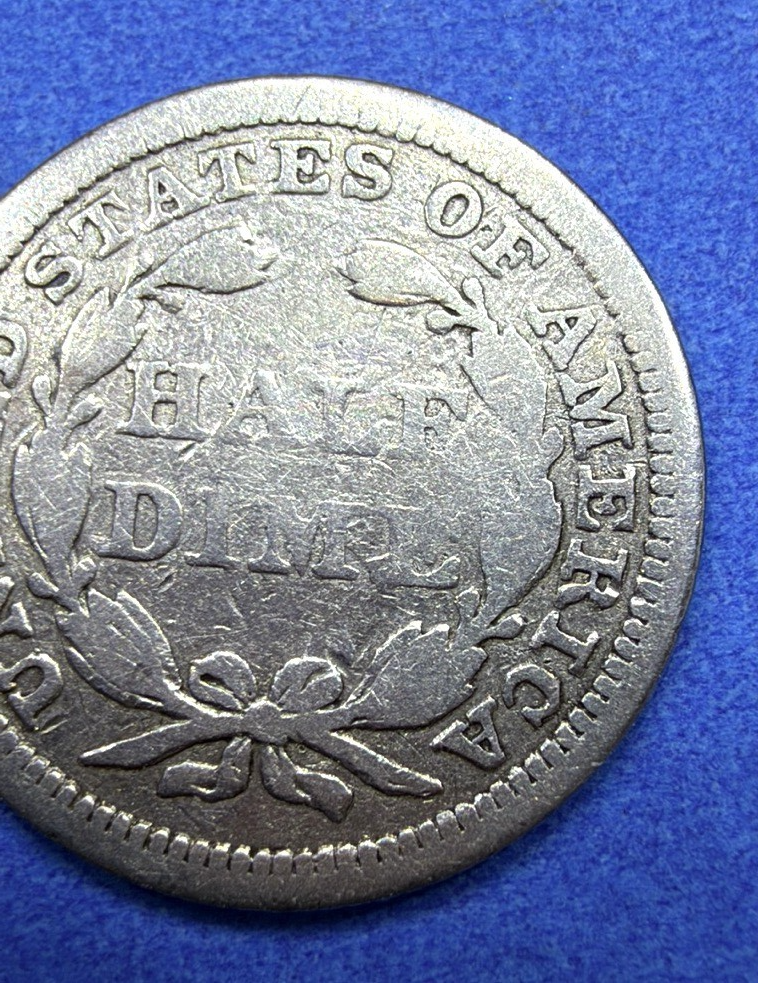 1853 Seated Liberty Half Dime Arrows at Date 90% Silver Fine Bold Date Type Coin